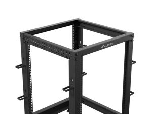 Комуникационен шкаф Lanberg open rack 19" 15U 600x600-1100 adjustable black