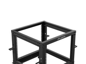 Communication cabinet Lanberg open rack 19" 9U 600x600-1100 adjustable black