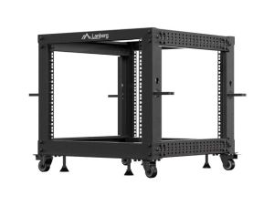 Communication cabinet Lanberg open rack 19" 9U 600x600-1100 adjustable black