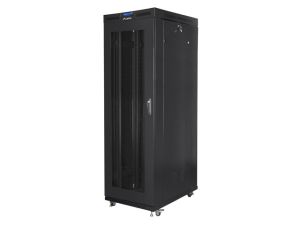 Communication cabinet Lanberg rack cabinet 19" free-standing 27U/800x1200 (flat pack) with mesh door lcd black