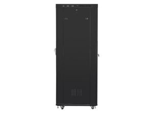 Communication cabinet Lanberg rack cabinet 19" free-standing 27U/800x1200 (flat pack) with mesh door lcd black