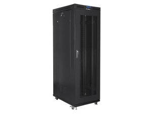 Communication cabinet Lanberg rack cabinet 19" free-standing 27U/800x1200 (flat pack) with mesh door lcd black