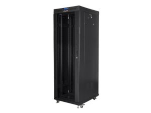 Communication cabinet Lanberg rack cabinet 19" free-standing 37U/600x800 (flat pack) with glass door lcd black v2