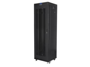 Communication cabinet Lanberg rack cabinet 19" free-standing 42U/600x600 (flat pack) with mesh door lcd black v2
