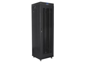 Communication cabinet Lanberg rack cabinet 19" free-standing 42U/600x600 (flat pack) with mesh door lcd black v2