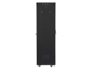 Communication cabinet Lanberg rack cabinet 19" free-standing 42U/600x600 (flat pack) with mesh door lcd black v2