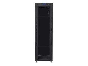 Communication cabinet Lanberg rack cabinet 19" free-standing 42U/600x800 (flat pack) with glass door lcd black v2