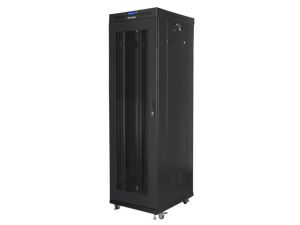 Communication cabinet Lanberg rack cabinet 19" free-standing 42U/600x800 (flat pack) with mesh door lcd black v2