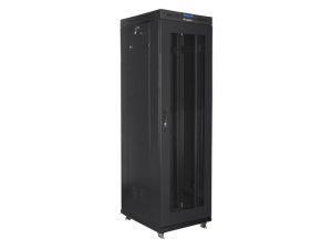 Communication cabinet Lanberg rack cabinet 19" free-standing 42U/600x800 (flat pack) with mesh door lcd black v2