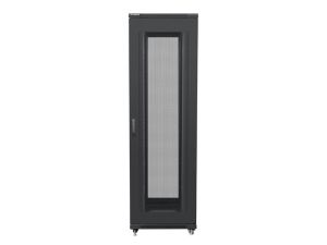 Communication cabinet Lanberg rack cabinet 19" free-standing 42U/800x1000 (flat pack) with mesh door black