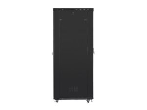 Communication cabinet Lanberg rack cabinet 19" free-standing 47U/800x1200 (flat pack) with glass door lcd black v2