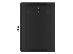Communication cabinet Lanberg rack cabinet 19" wall-mount 12U/600x450 for self-assembly with metal door black (flat pack)