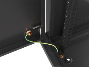 Communication cabinet Lanberg rack cabinet 19" wall-mount 12U/600x450 for self-assembly with metal door black (flat pack)