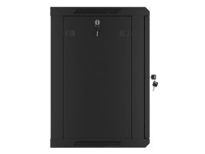 Communication cabinet Lanberg rack cabinet 19" wall-mount 12U/600x450 for self-assembly with metal door black (flat pack)