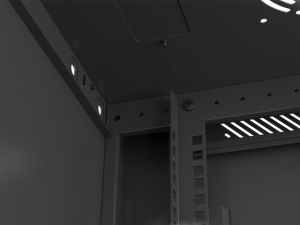 Communication cabinet Lanberg rack cabinet 19" wall-mount 12U/600x450 for self-assembly with metal door black (flat pack)
