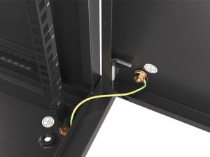 Communication cabinet Lanberg rack cabinet 19" wall-mount 12U/600x450 for self-assembly with metal door black (flat pack)