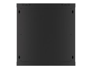 Communication cabinet Lanberg rack cabinet 19" wall-mount 12U/600x600 for self-assembly with metal door black (flat pack)