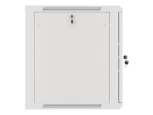 Communication cabinet Lanberg rack cabinet 19" wall-mount 12U/600x600 for self-assembly with metal door gray (flat pack)