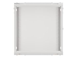 Communication cabinet Lanberg rack cabinet 19" wall-mount 12U/600x600 for self-assembly with metal door gray (flat pack)
