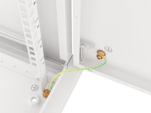Communication cabinet Lanberg rack cabinet 19" wall-mount 12U/600x600 for self-assembly with metal door gray (flat pack)