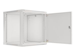 Communication cabinet Lanberg rack cabinet 19" wall-mount 12U/600x600 for self-assembly with metal door gray (flat pack)