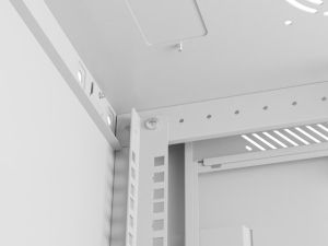Communication cabinet Lanberg rack cabinet 19" wall-mount 4U/600x450 with perforated door gray (flat pack)
