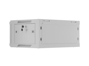 Communication cabinet Lanberg rack cabinet 19" wall-mount 4U/600x450 with perforated door gray (flat pack)