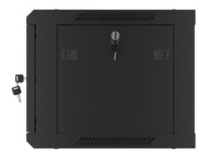 Communication cabinet Lanberg rack cabinet 19" wall-mount 6U/600x450 for self-assembly with metal door black (flat pack)