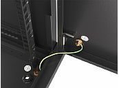 Communication cabinet Lanberg rack cabinet 19" wall-mount 6U/600x450 for self-assembly with metal door black (flat pack)