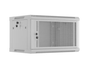 Communication cabinet Lanberg rack cabinet 19" wall-mount 6U/600x450 with perforated door gray (flat pack)
