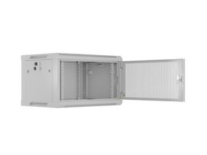 Communication cabinet Lanberg rack cabinet 19" wall-mount 6U/600x450 with perforated door gray (flat pack)