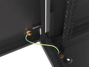 Communication cabinet Lanberg rack cabinet 19" wall-mount 6U/600x600 for self-assembly with metal door black (flat pack)