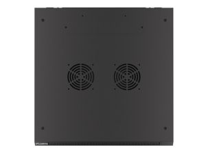 Communication cabinet Lanberg rack cabinet 19" wall-mount 6U/600x600 for self-assembly with metal door black (flat pack)