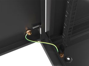 Communication cabinet Lanberg rack cabinet 19" wall-mount 9U/600x450 for self-assembly with metal door black (flat pack)