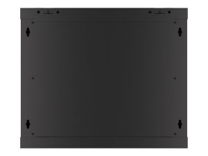 Communication cabinet Lanberg rack cabinet 19" wall-mount 9U/600x450 for self-assembly with metal door black (flat pack)