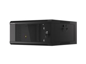 Communication cabinet Lanberg rack cabinet 19" wall-mounted 4U 600 fast assembly (flat pack) black