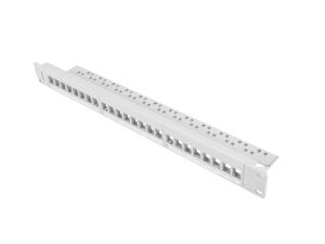 Patch panel Lanberg patch panel blank 24 port 1U for keystone modules gray