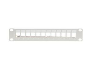 Patch panel Lanberg patch panel blank 12 port 1U 10" ftp for keystone modules gray v2