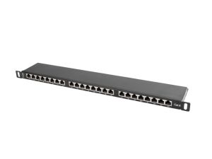 Patch panel Lanberg patch panel 24 port 0.5U CAT.6 shielded, black
