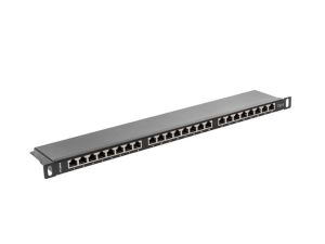 Patch panel Lanberg patch panel 24 port 0.5U CAT.6 shielded, black