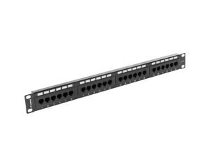 Patch panel Lanberg patch panel 24 port 1U CAT.6, black