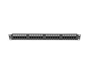 Patch panel Lanberg patch panel 24 port 1U CAT.6, black