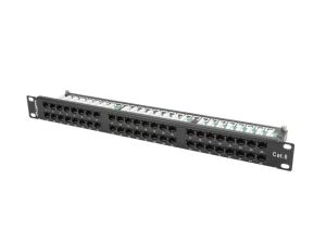 Patch panel Lanberg patch panel 48 port 1U CAT.6, black