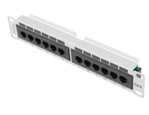 Patch panel Lanberg patch panel 12port 1U 10" CAT.6, grey