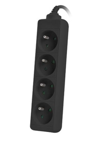 Lanberg power strip 1.5m, 4 sockets, french quality-grade copper cable, black