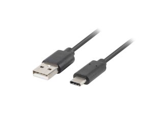 Cable Lanberg USB-C(M) -> USB-A (M) 2.0 cable 0.5m, black QC 3.0
