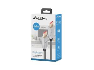 Cable Lanberg display port cable M/M 20pin V1.4 8K 60Hz 1m, black
