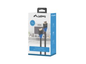 Cable Lanberg HDMI M/M V2.0 cable 1m 4K CU box, black BOX
