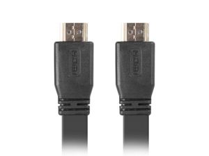 Cable Lanberg HDMI M/M V2.0 cable 3m, 4K flat, black