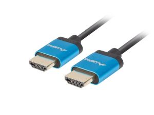 Cable Lanberg HDMI M/M V2.0 4K cable 0.5m, slim, black